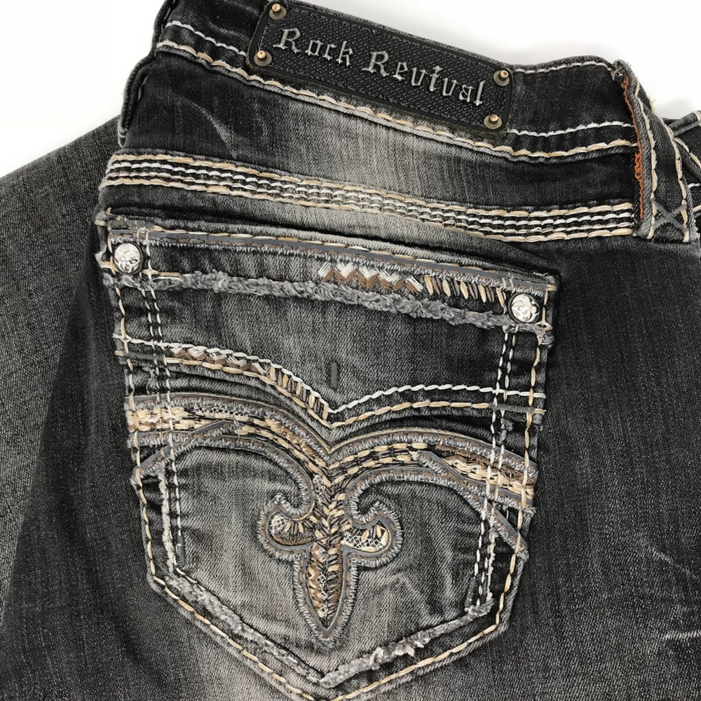 Rock Revival Pilkin Mineral wash Skinny Jeans 31 - Picture 2 of 7